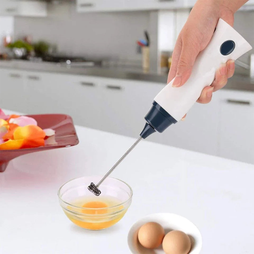 2-in-1 Rechargeable Electric Coffee Beater & Egg Mixer