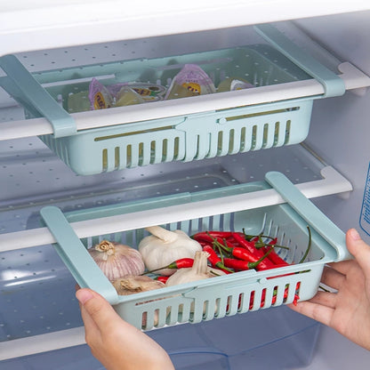Fridge Plastic Storage Box with Lid & Drain Tray