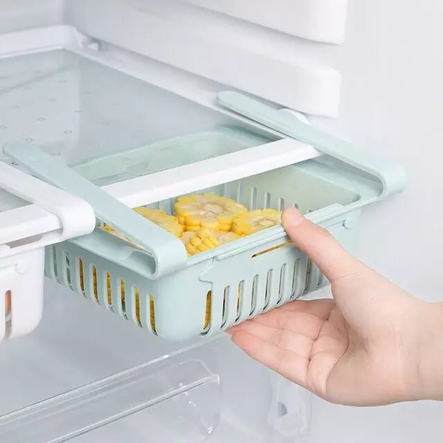 Fridge Plastic Storage Box with Lid & Drain Tray