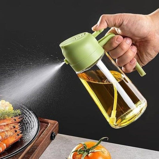 2-in-1 Oil Spray & Pour Bottle - Glass Cooking Oil Sprayer for Kitchen, BBQ, Baking & Grilling | 100ml
