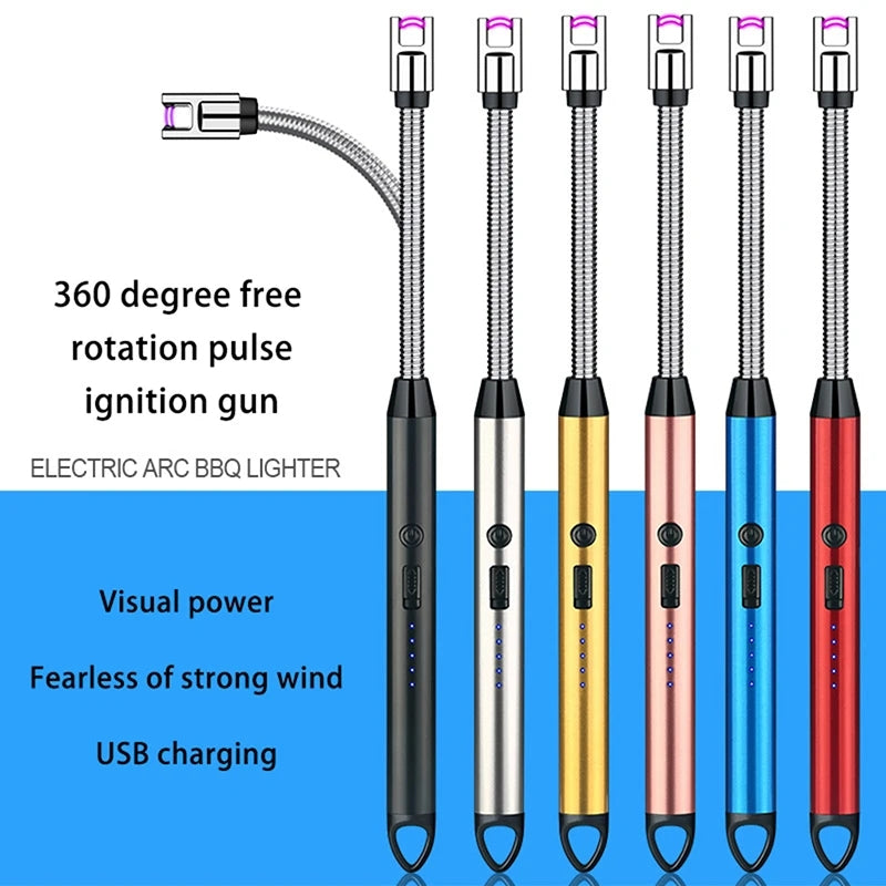 Rechargeable Electric Arc Lighter with Flexible Neck