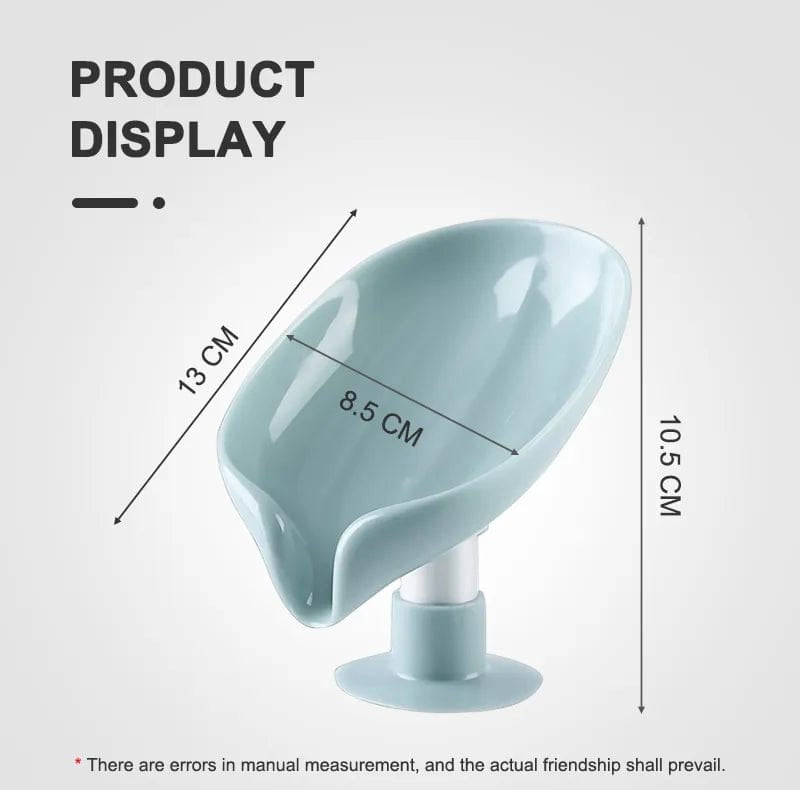 Measurement chart of a blue product with dimensions labeled on a white background