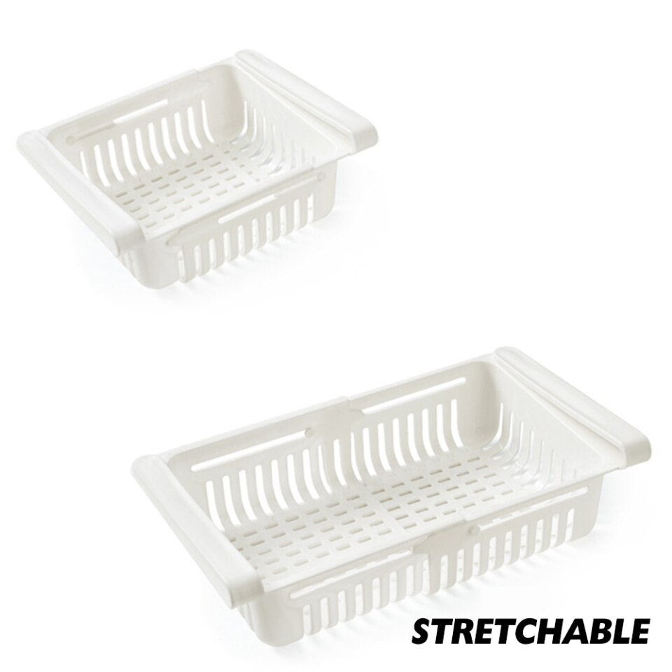 Fridge Plastic Storage Box with Lid & Drain Tray