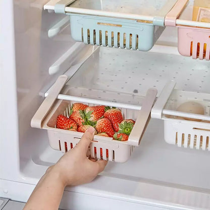 Fridge Plastic Storage Box with Lid & Drain Tray