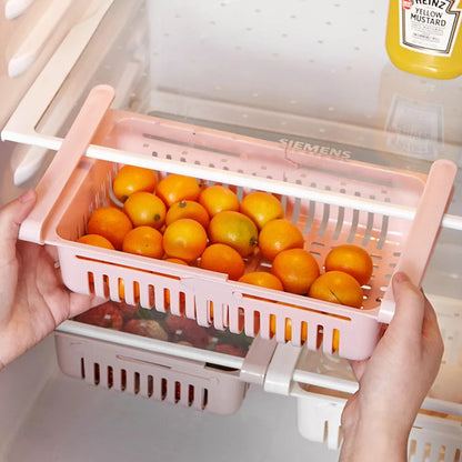 Fridge Plastic Storage Box with Lid & Drain Tray