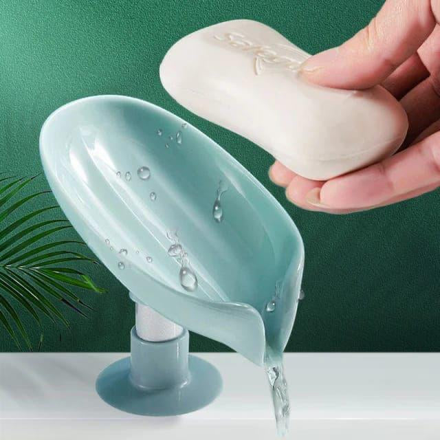 Wall mounted soap holder for bathroom with raised soap dish design