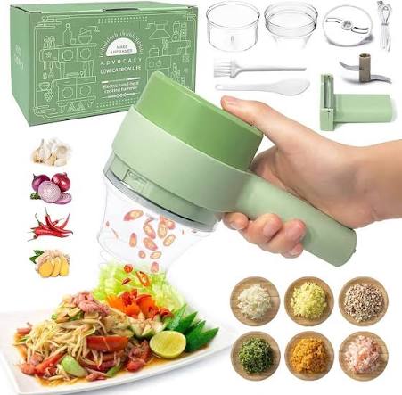 4 in 1 Electric Handheld Chopper – Quick & Easy Kitchen Cutting